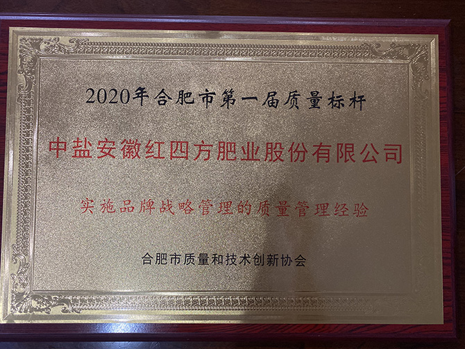 2020年合肥市第一屆質(zhì)量標(biāo)桿