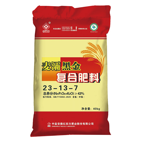 紅四方麥灞黑金小麥專(zhuān)用復(fù)合肥料43%（23-13-7）